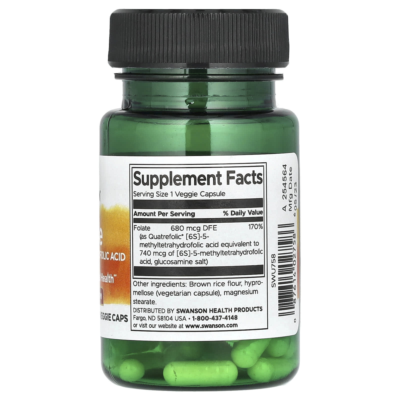 Swanson Folate 5-MTHF öppen behållare