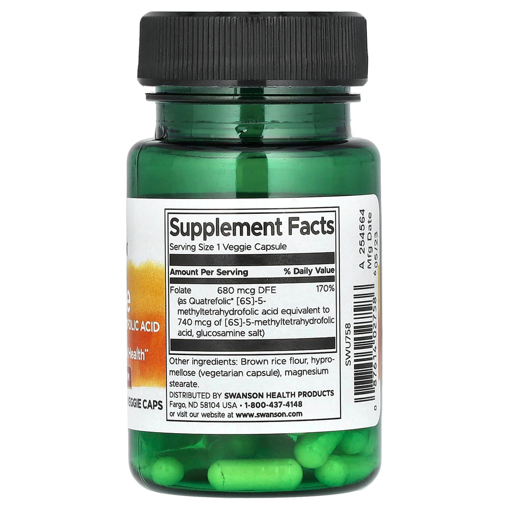 Swanson Folate 5-MTHF öppen behållare
