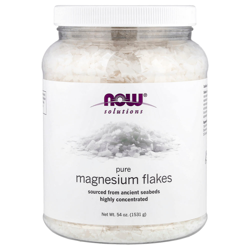 NOW Foods Magnesium Flakes baksida näringsfakta