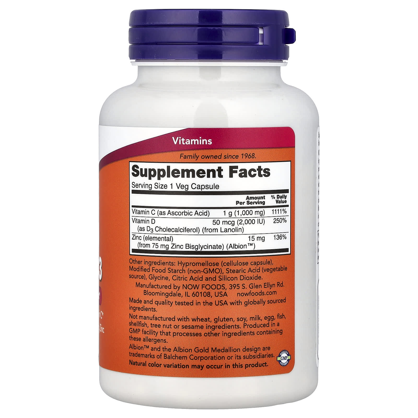 NOW Foods - Vitamin C-1000 med 100 mg bioflavonoider
