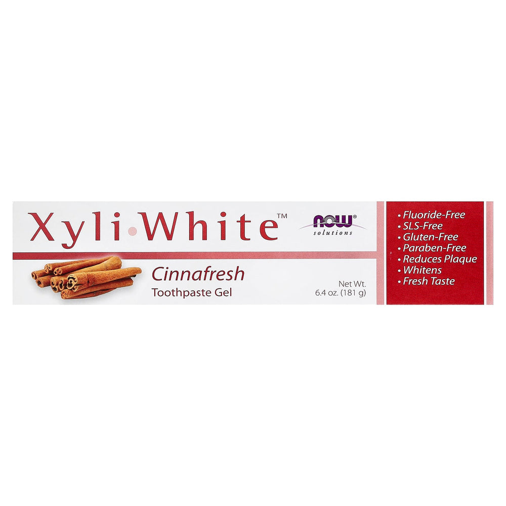 NOW Foods XyliWhite Toothpaste Gel tube öppen
