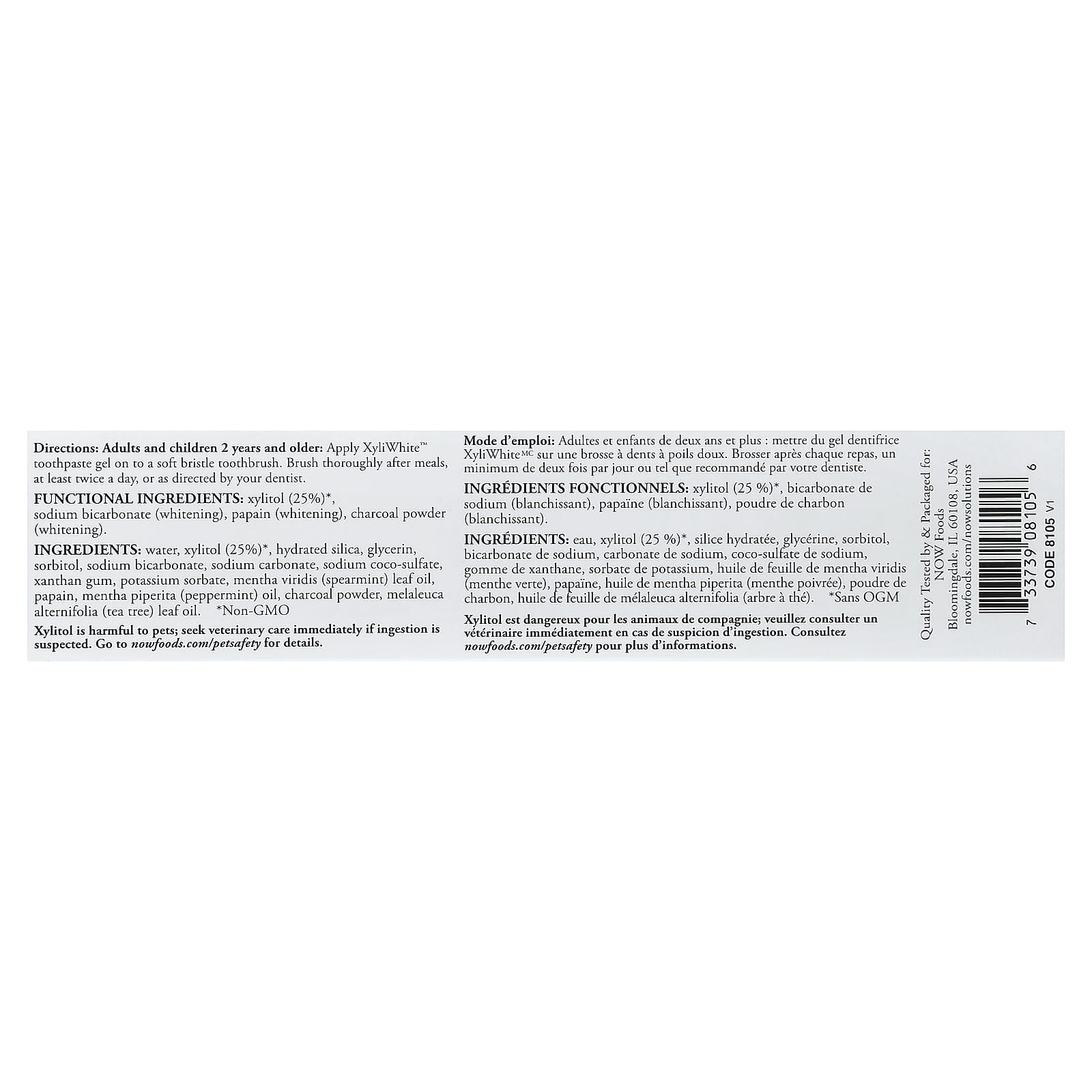 XyliWhite Charcoal Refresh tuben detalj