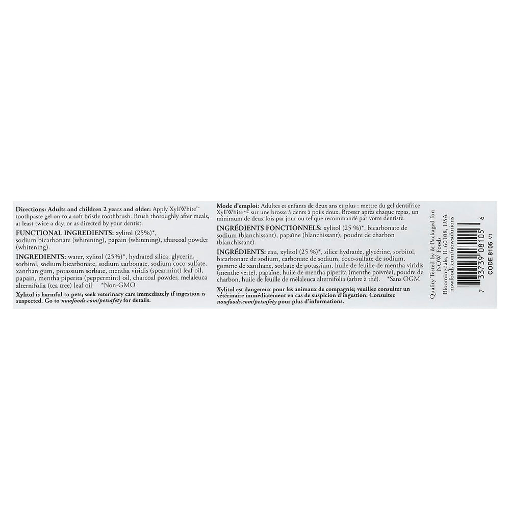 XyliWhite Charcoal Refresh tuben detalj