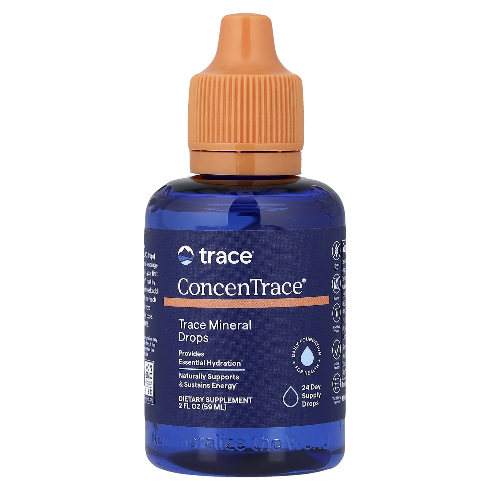 Concentrace Trace Mineral ingredienser etikett