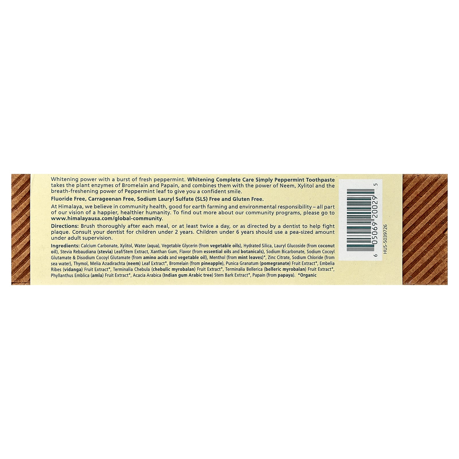 Himalaya Whitening Complete Care Toothpaste förpackning 3d