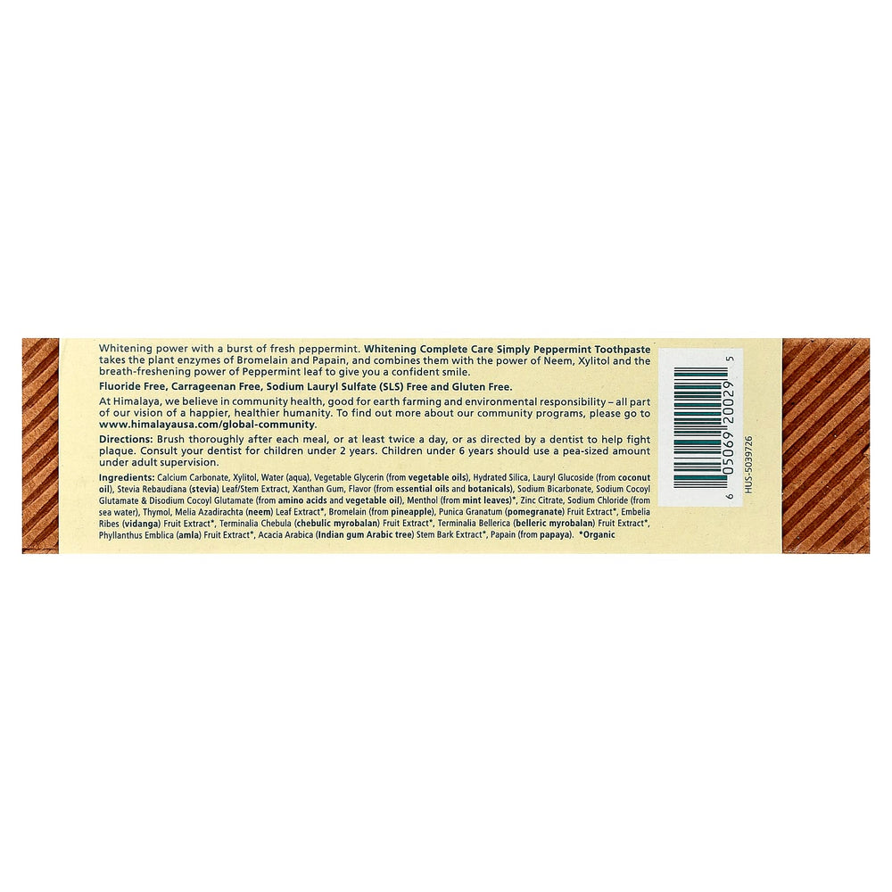 Himalaya Whitening Complete Care Toothpaste förpackning 3d