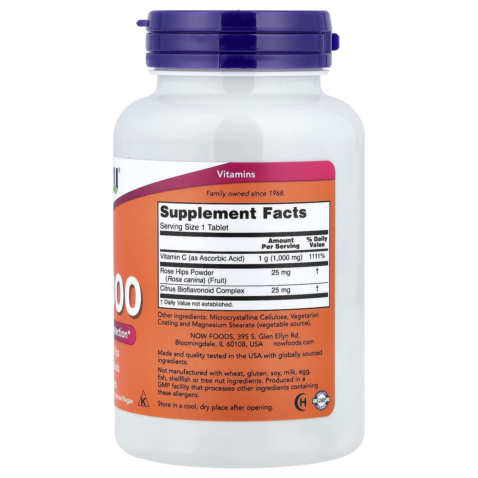NOW Foods - Vitamin C-1000 med 100 mg bioflavonoider