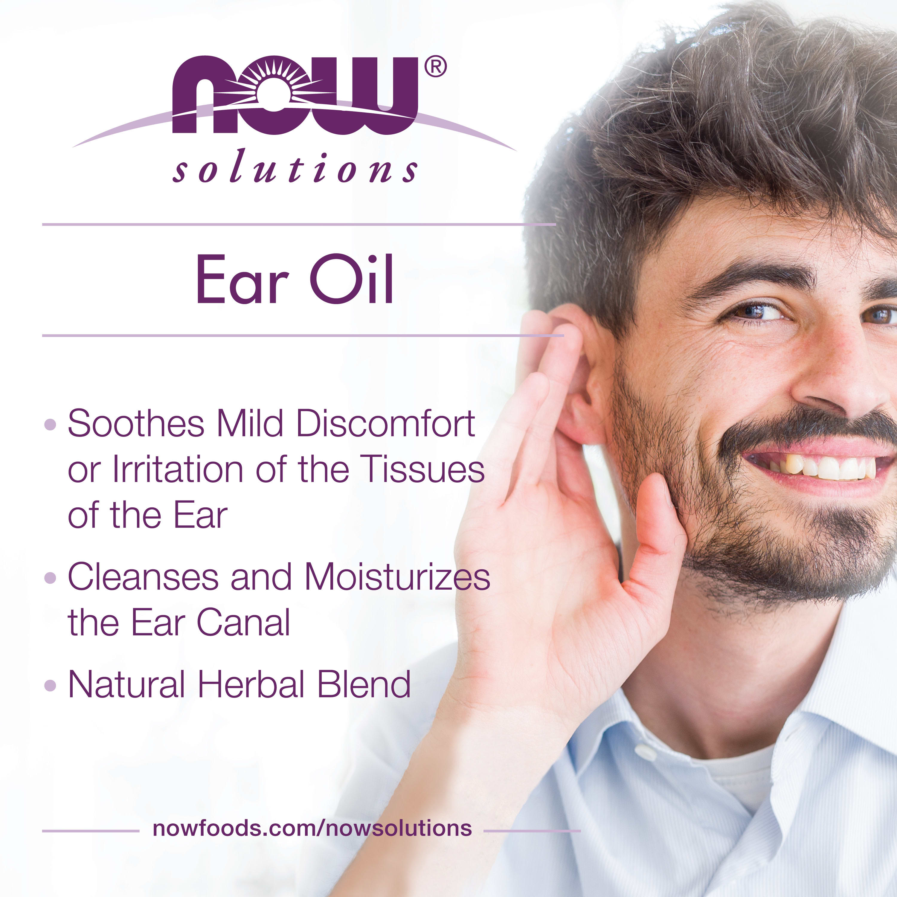 Ear Oil – Naturlig örtolja flaska närbild