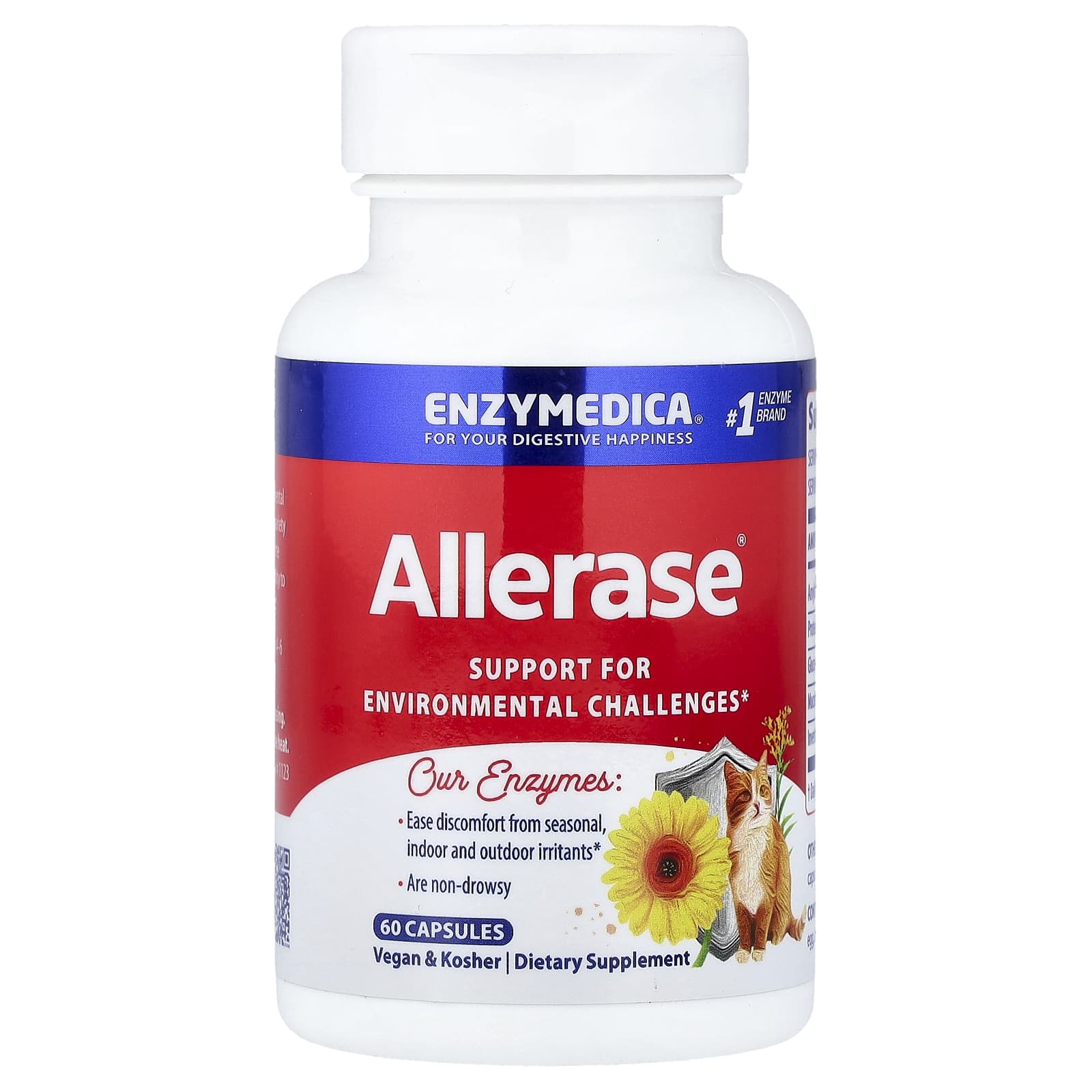 Enzymedica Allerase baksida näringsfakta