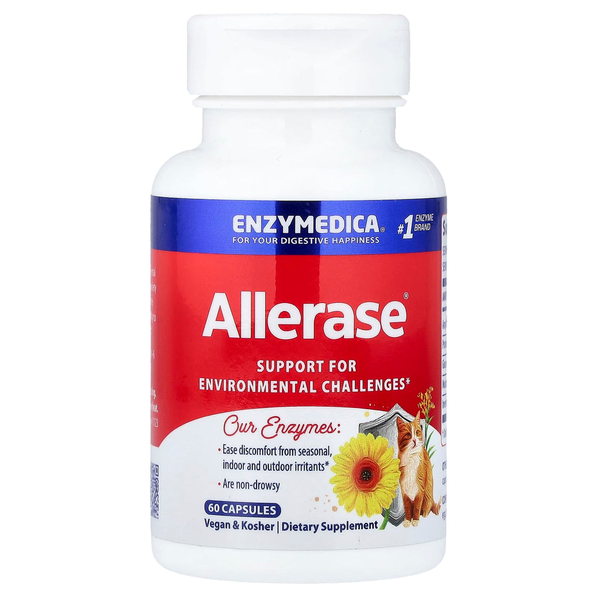 Enzymedica Allerase baksida näringsfakta