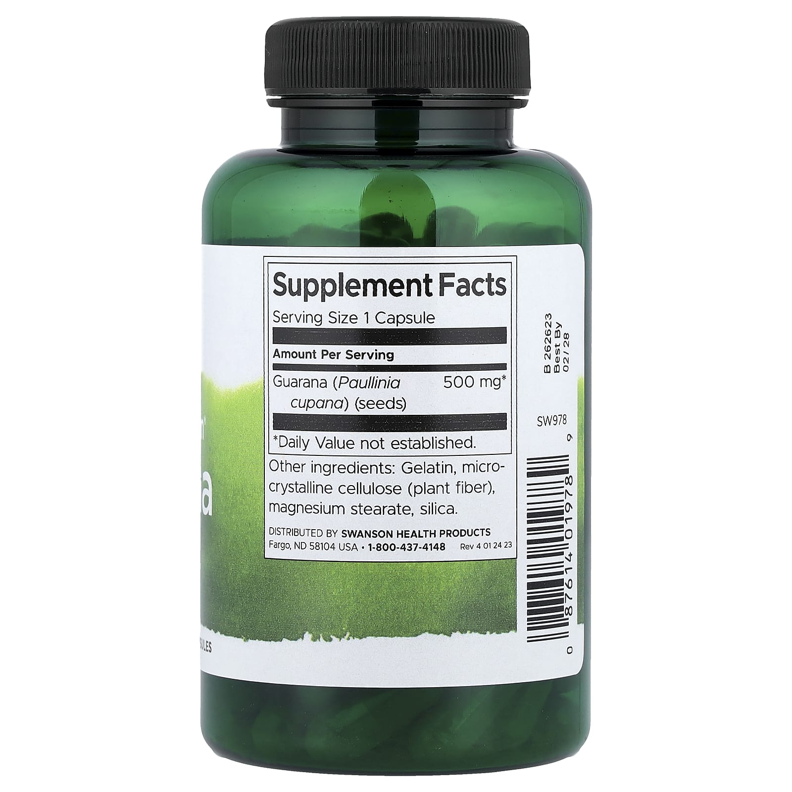 Full Spectrum Guarana ingredienser etikett