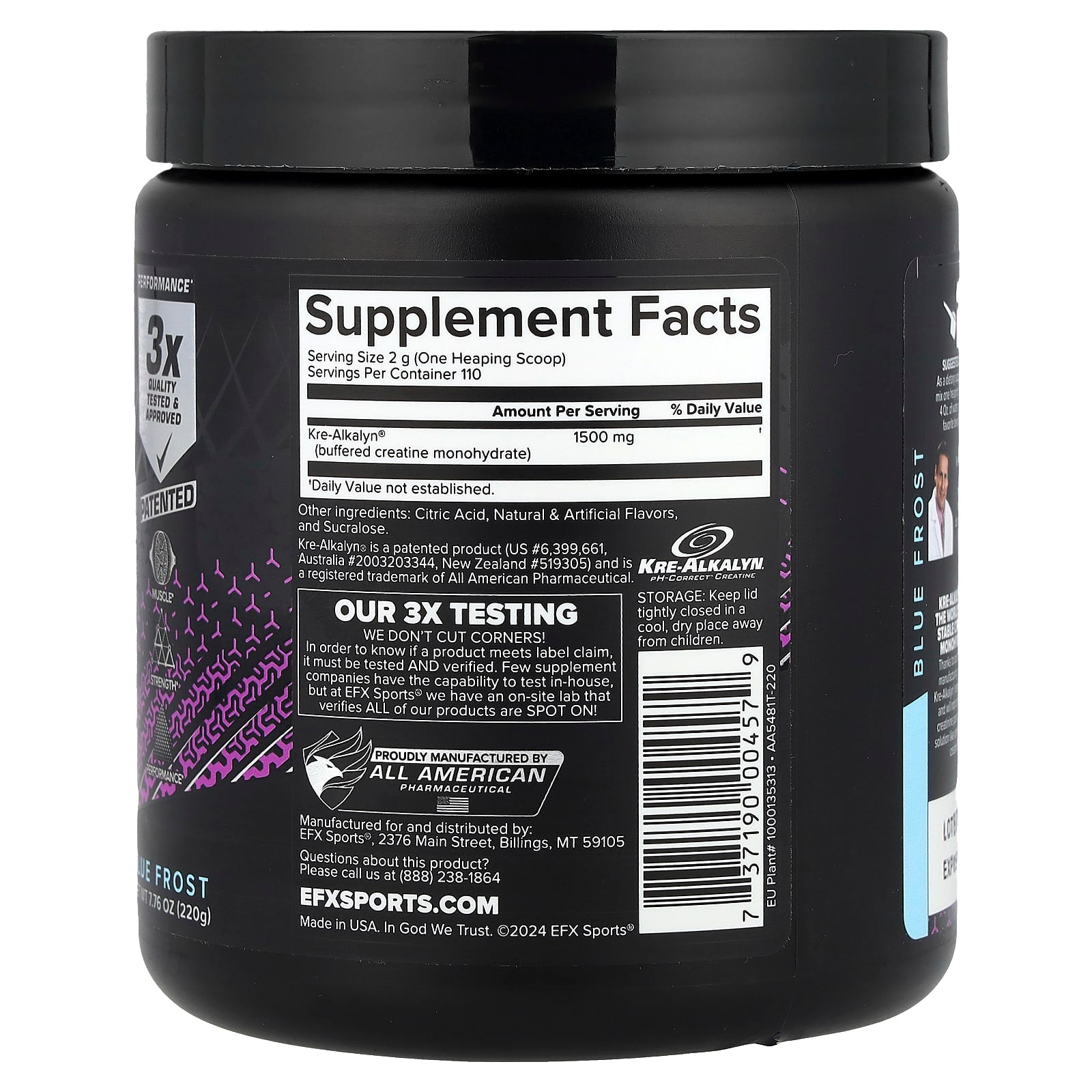 Efx Sports - Kre-Alkalyn Powder (Rainbow Blast - 110g)