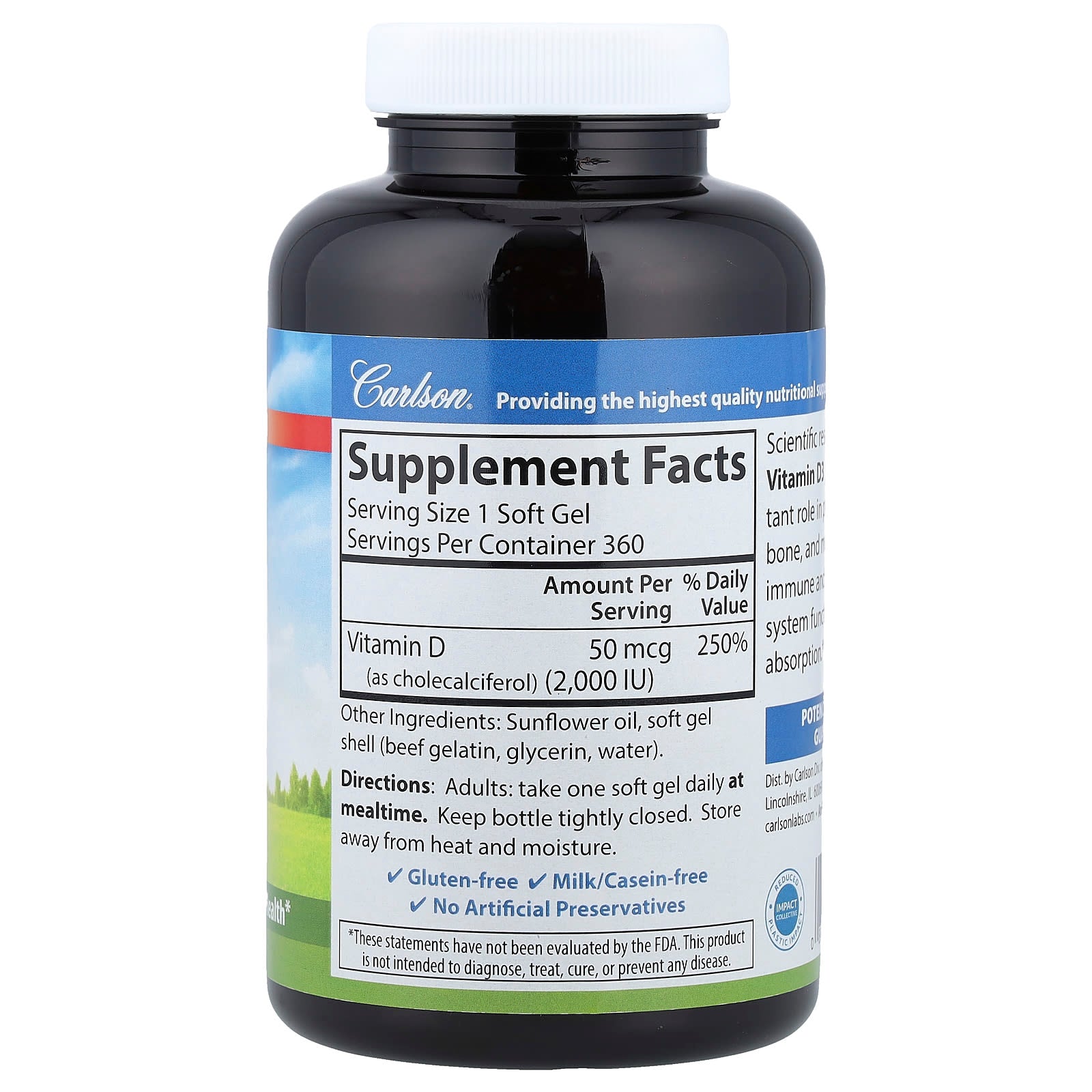 Vitamin D3 2000 IU ingredienser och dosering