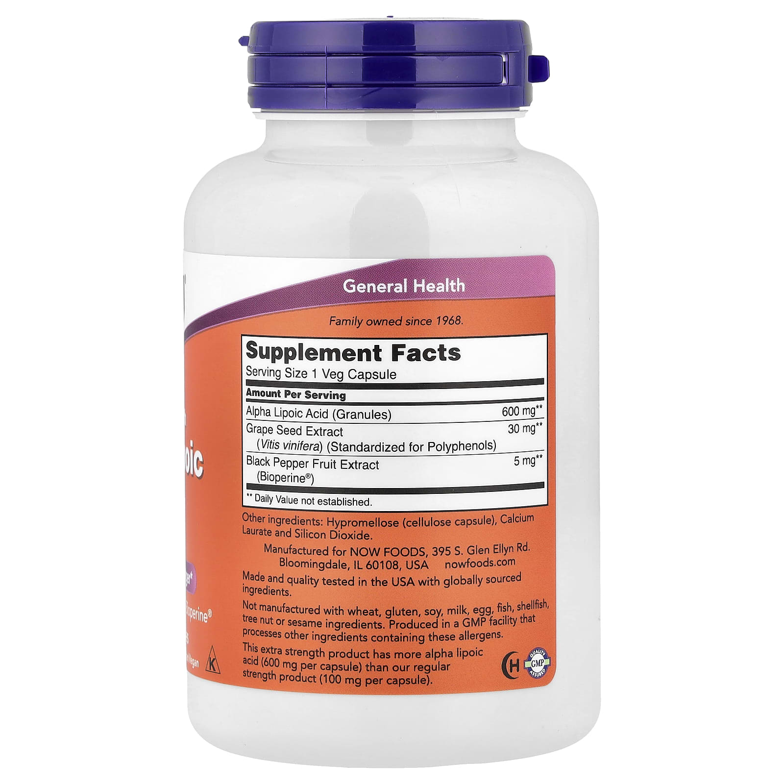 NOW Foods - Alpha Lipoic Acid 600mg
