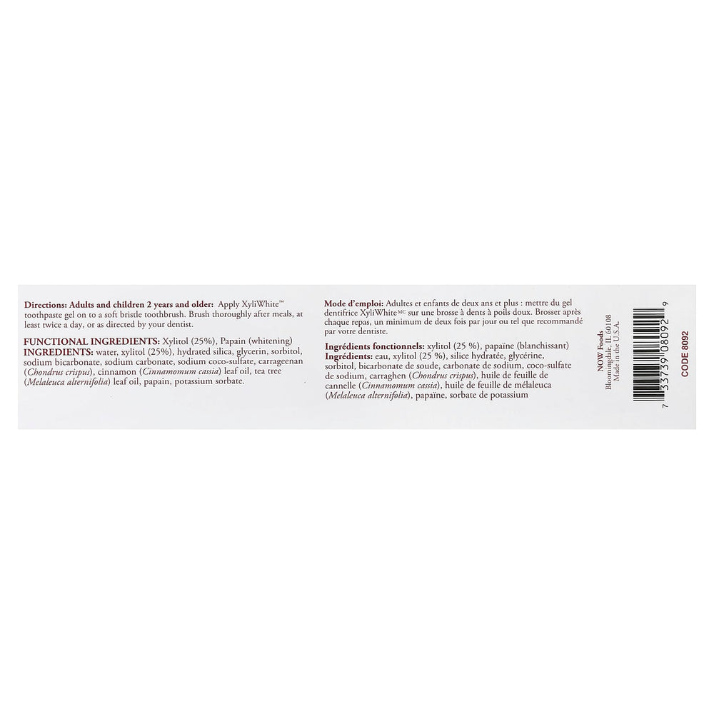 NOW Foods XyliWhite Toothpaste Gel gel textur