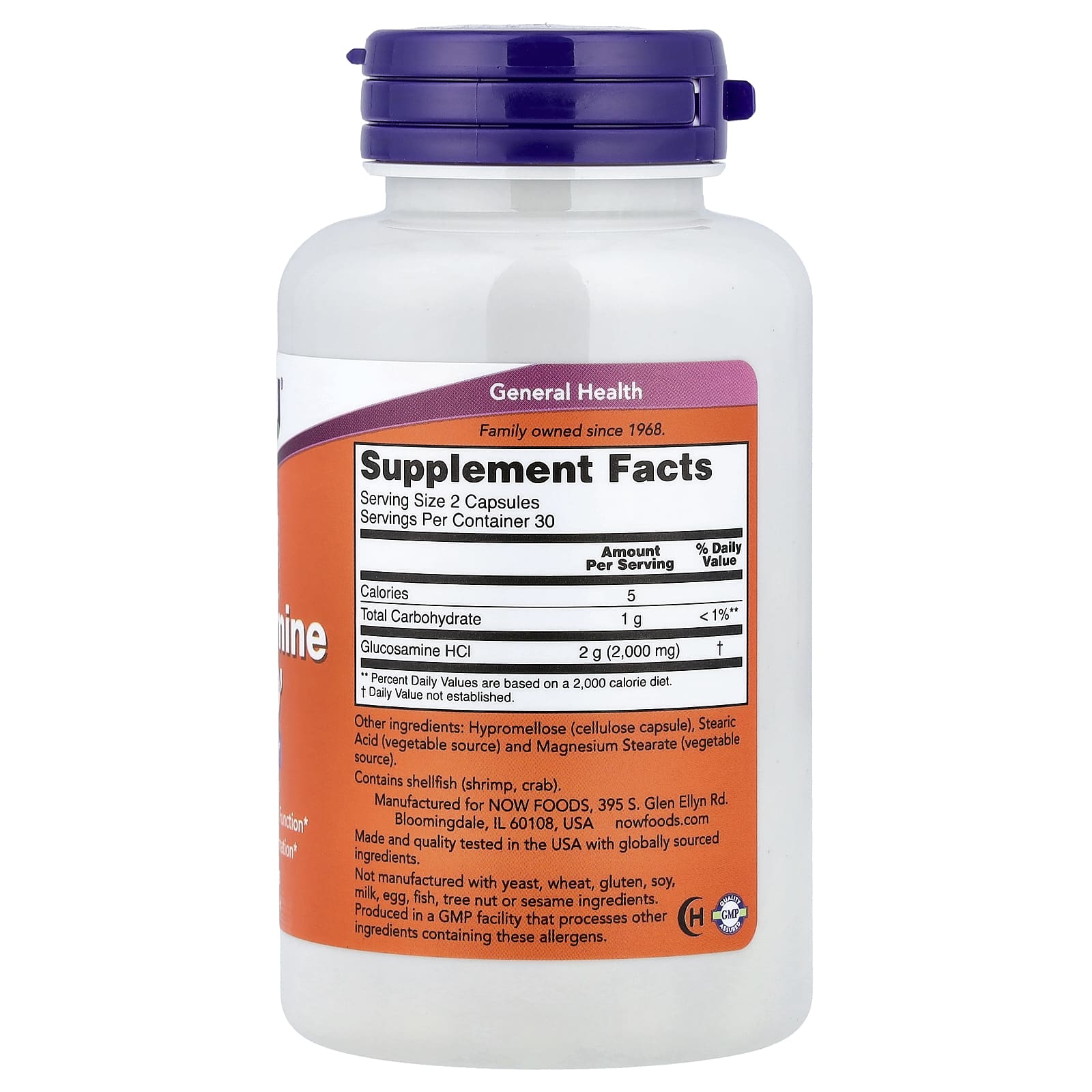 NOW Foods - Glukosamiini Nivelterveys - 60 Kapselia