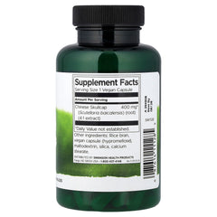 Swanson Chinese Skullcap ingredienser etikett