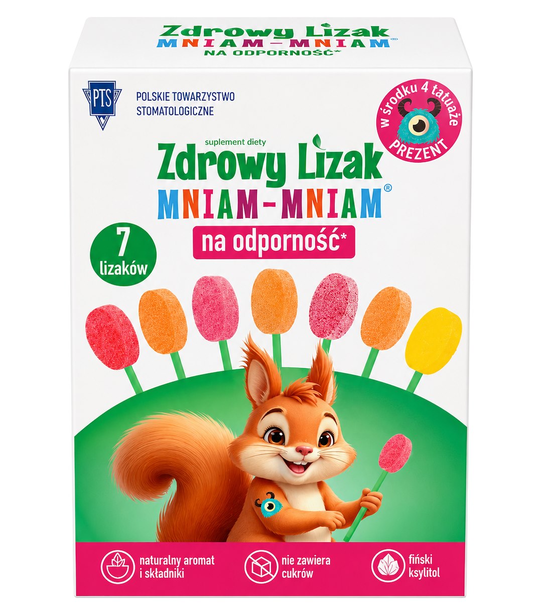 Zdrowy Lizak - Starpharma - Sugar-Free Lollipops Assorted Flavors 7 Pieces