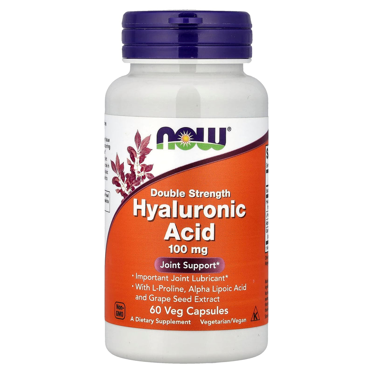 NOW Foods - Hyaluronihappo, 100mg Kaksoisvoima