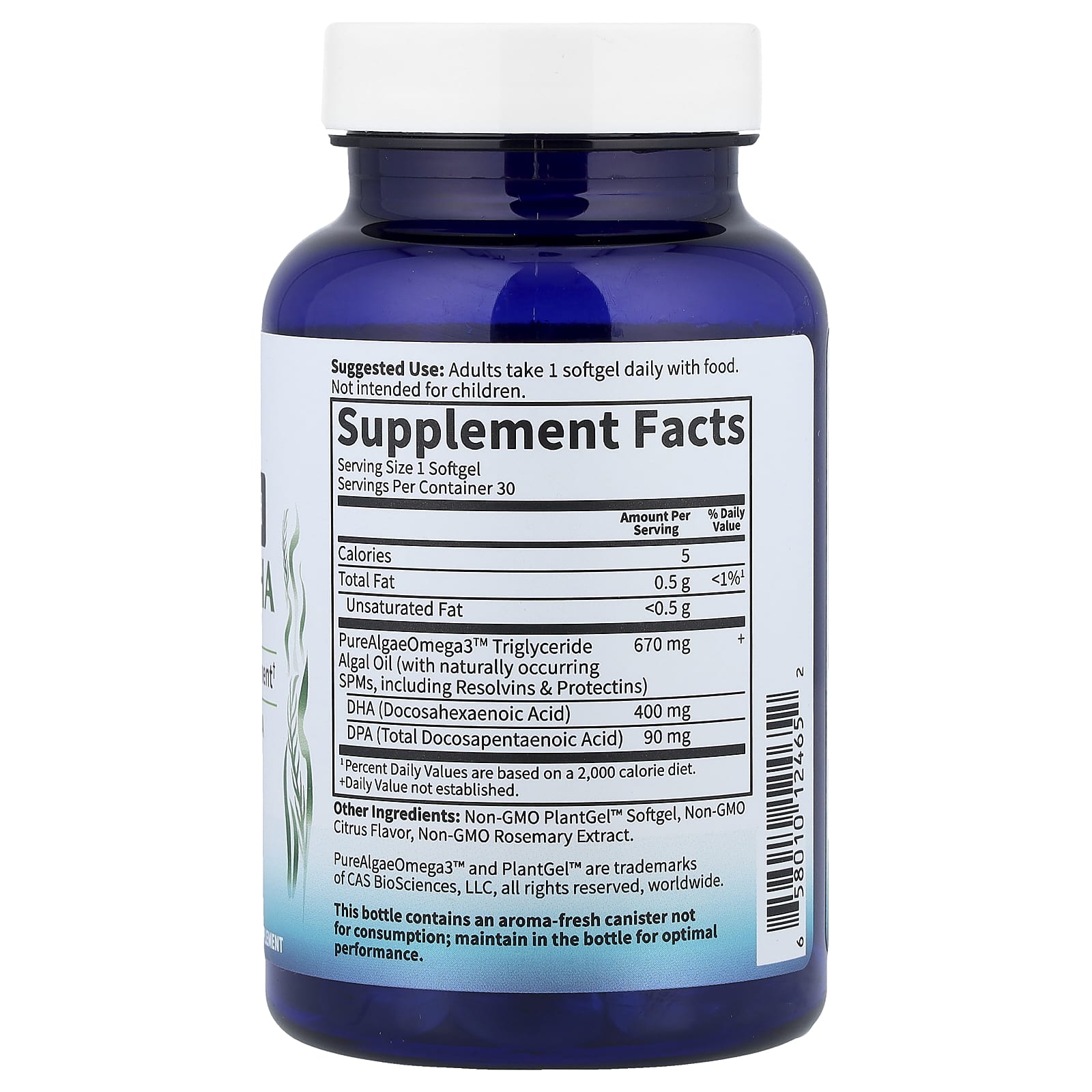 Dr. Formulated Prenatal DHA ingredienser etikett