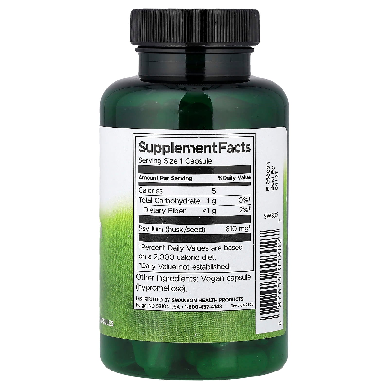 Psyllium Husks ingredienser & etikett