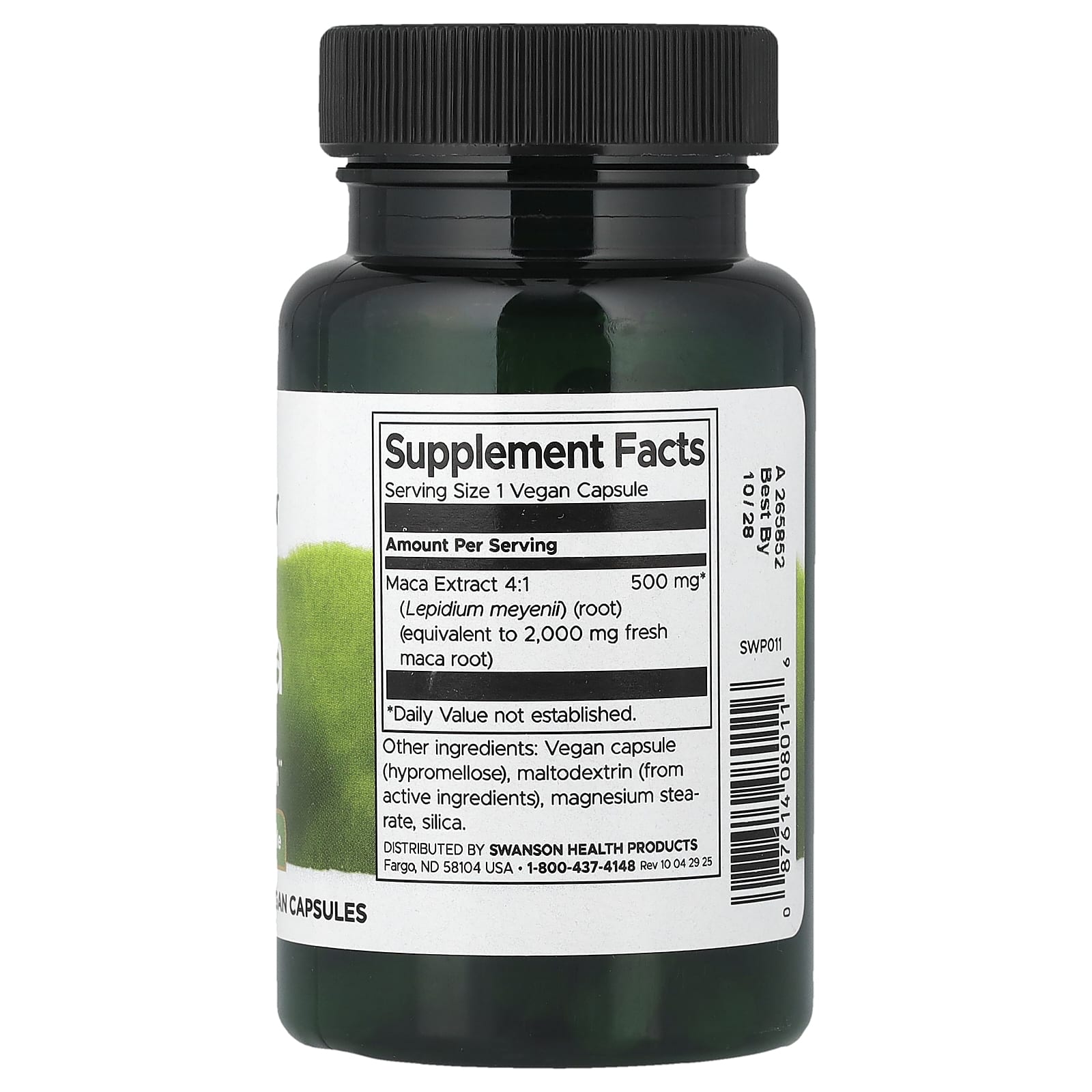 Swanson Maca Extract näringsfakta