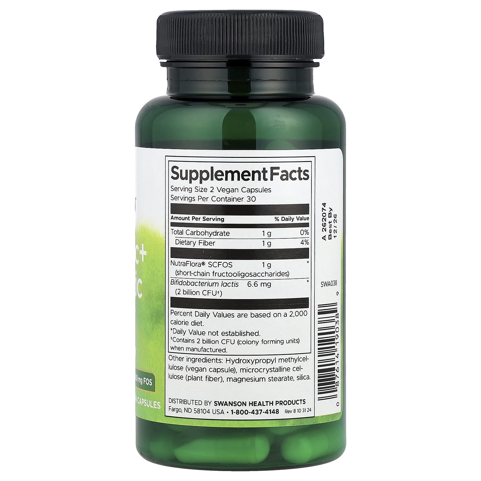 Probiotic+ Prebiotic Fiber näringsfakta