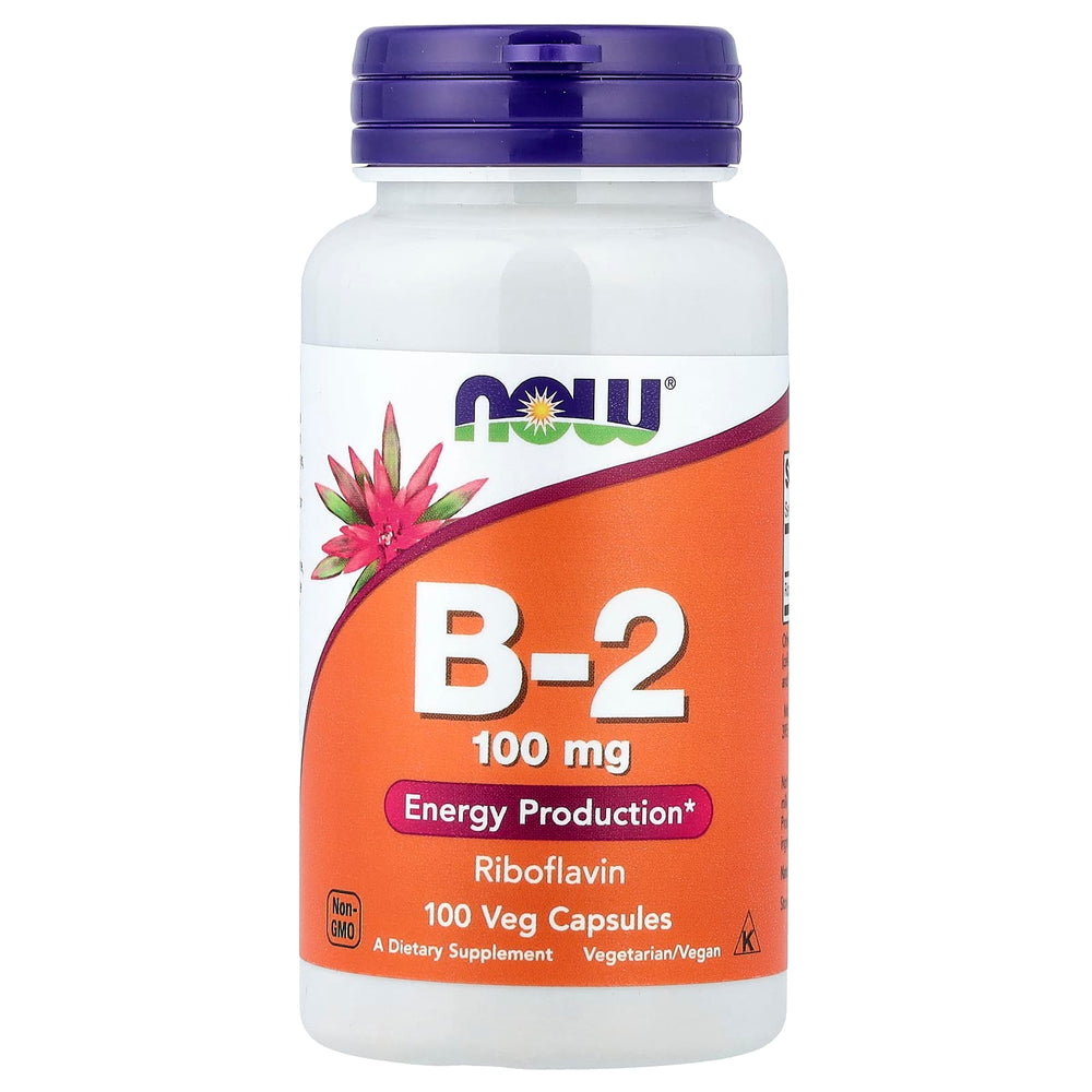 NOW Foods Vitamin B-2 Riboflavin baksida