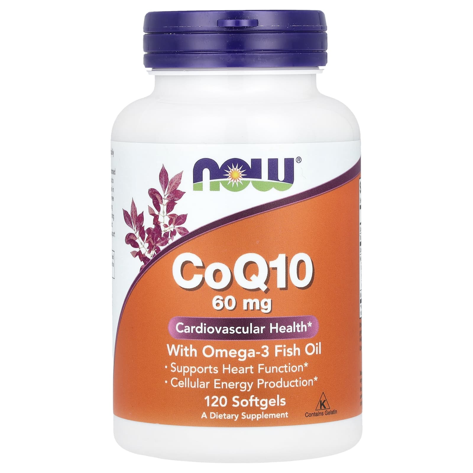 CoQ10 med Omega-3 baksida näringsfakta