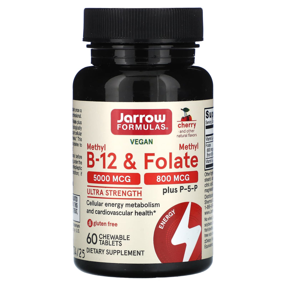 Methyl B-12 & Methyl Folate baksida näringsfakta