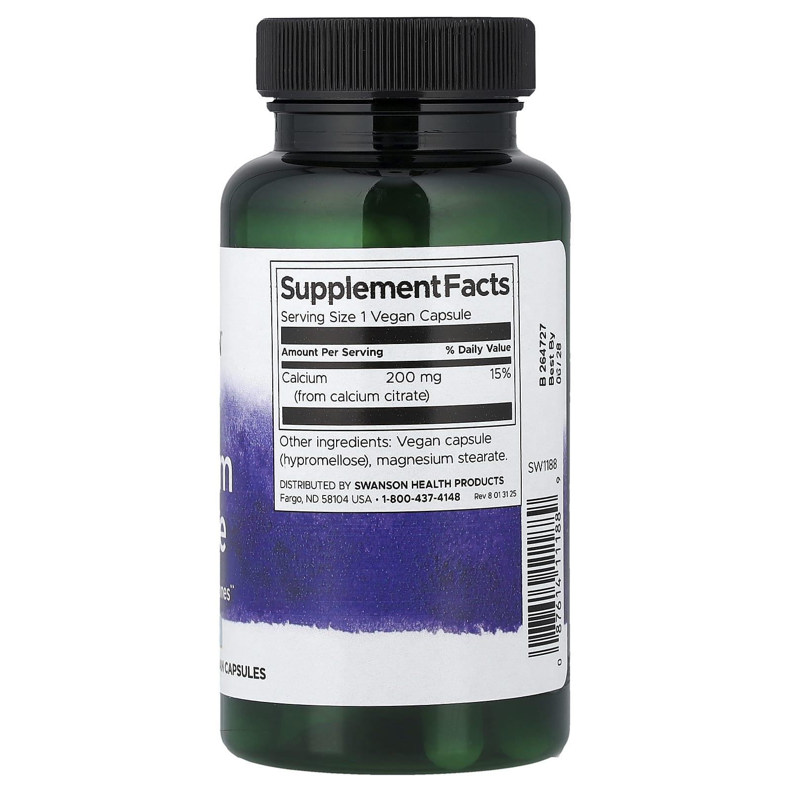 Swanson Calcium Citrate ingredienser lista