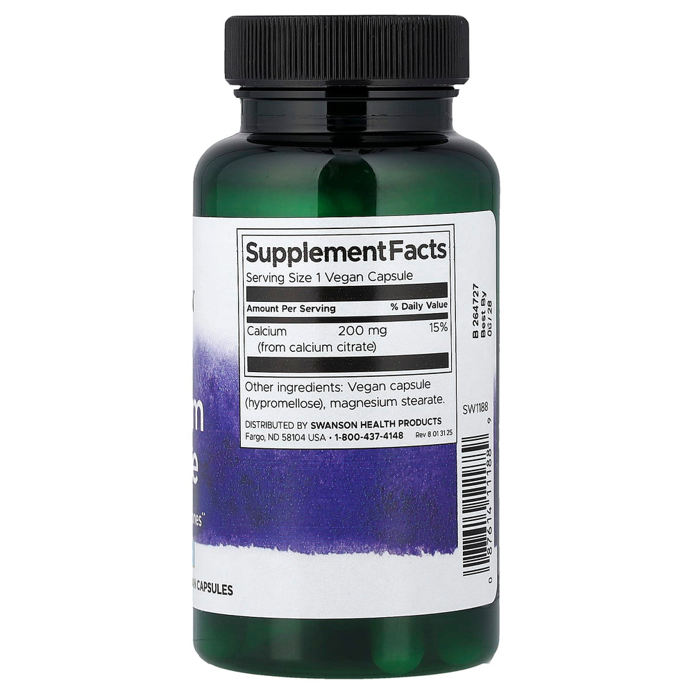 Swanson Calcium Citrate ingredienser lista