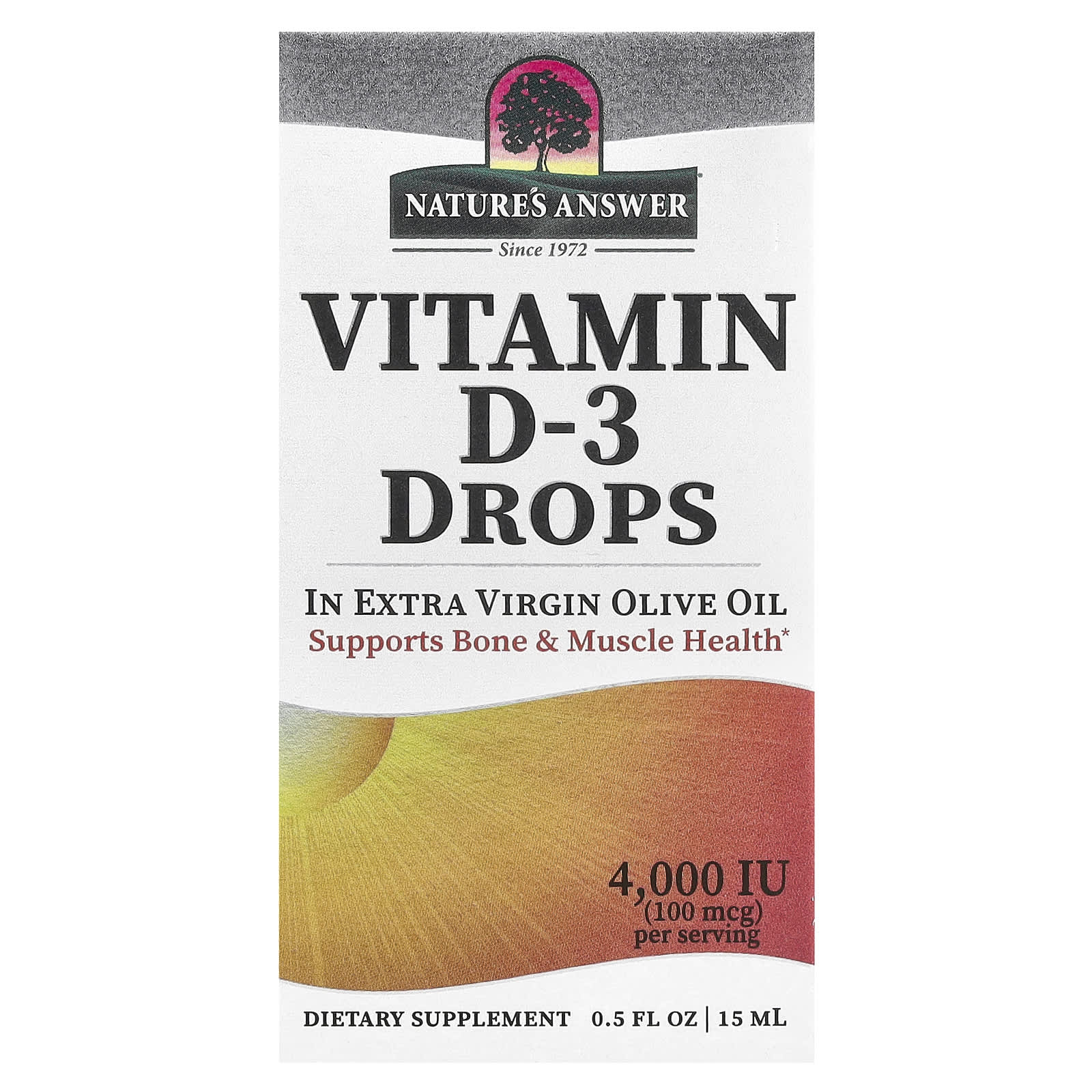 Vitamin D-3 Droppar baksida näringsfakta