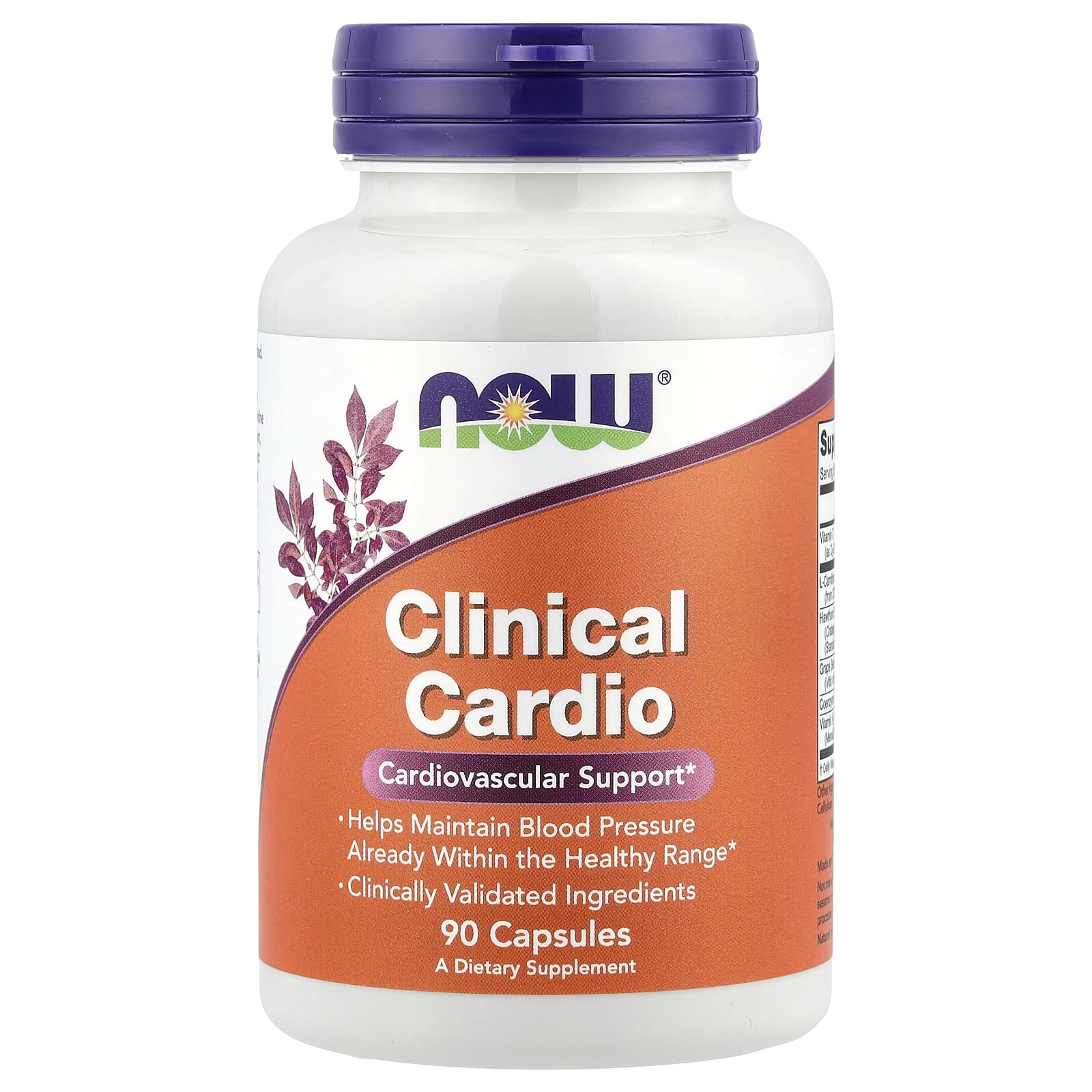 Clinical Cardio baksida med näringsfakta