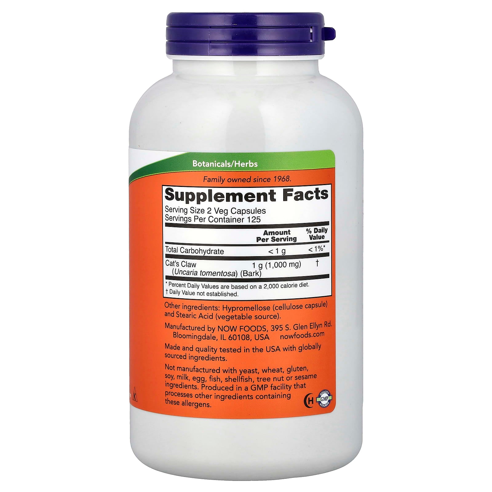 Kattens Klo 500 mg produktbild från sidan
