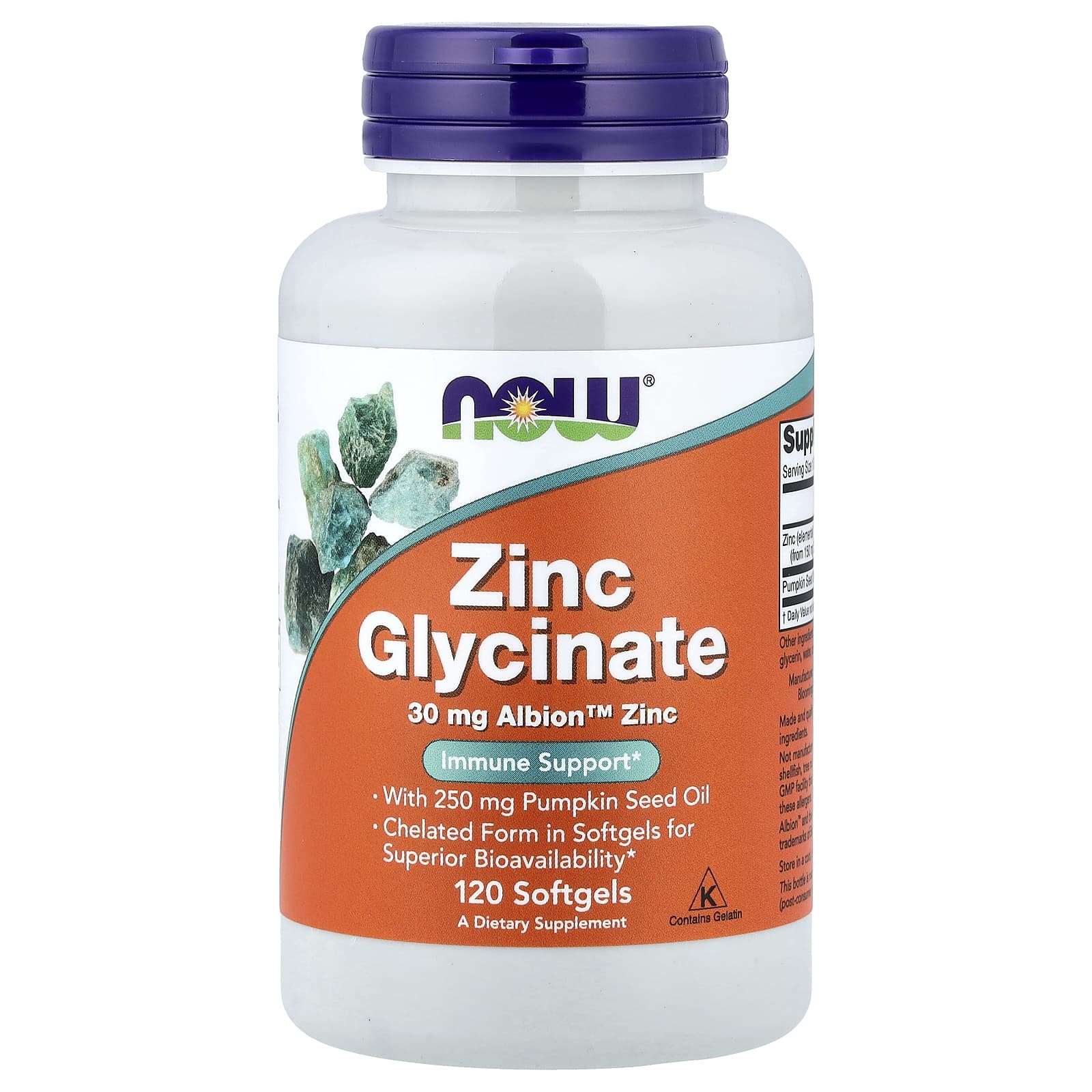 Zinkglycinat 30 mg baksida