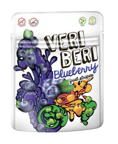 Veri Beri Gummy Strips baksida näringsfakta