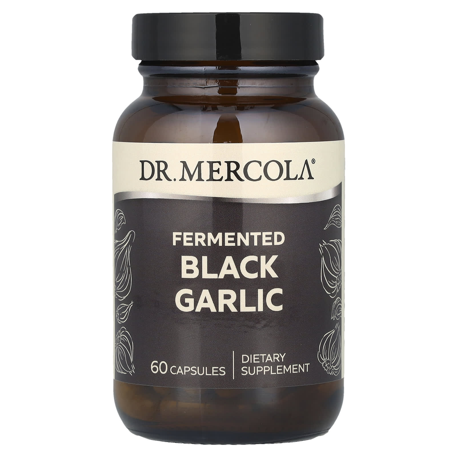 Dr. Mercola Fermented Black Garlic framsida