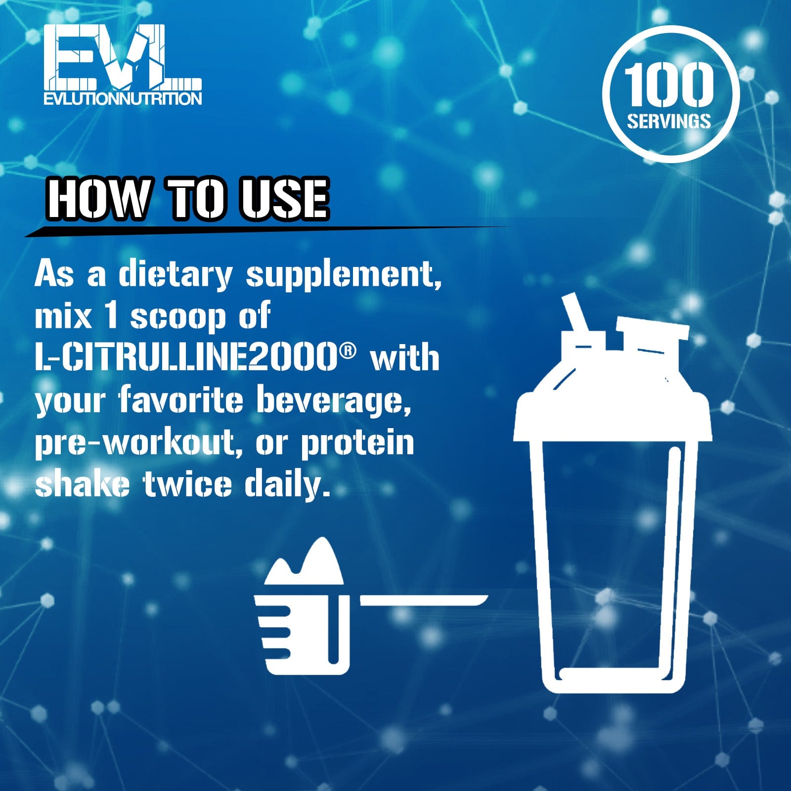 EVLution Nutrition - L-Citrullin 2000, Uden Smag - 200g