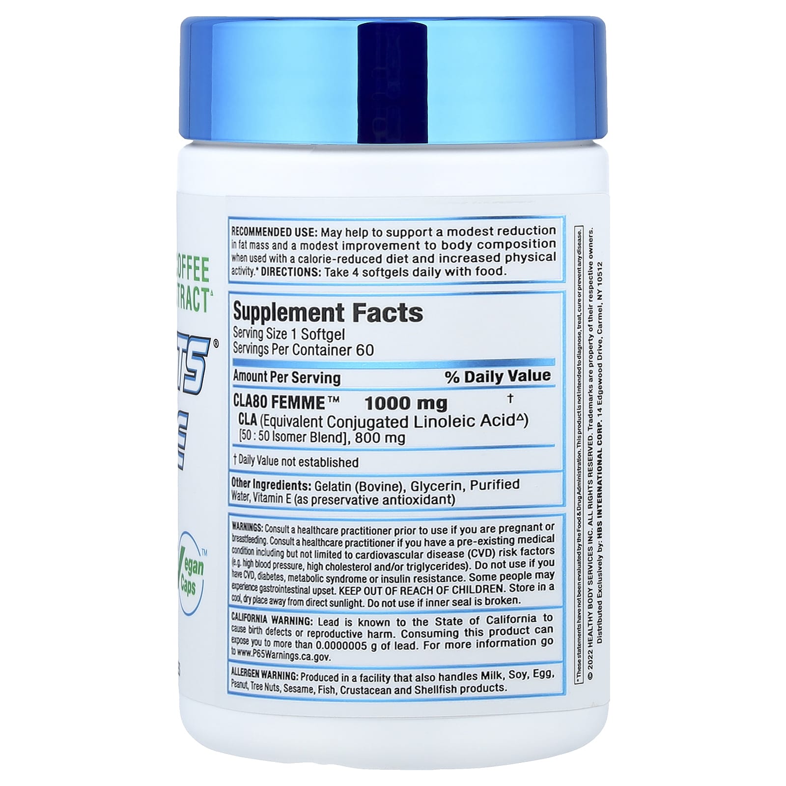 CLA 80 Femme ingredienser och etikett