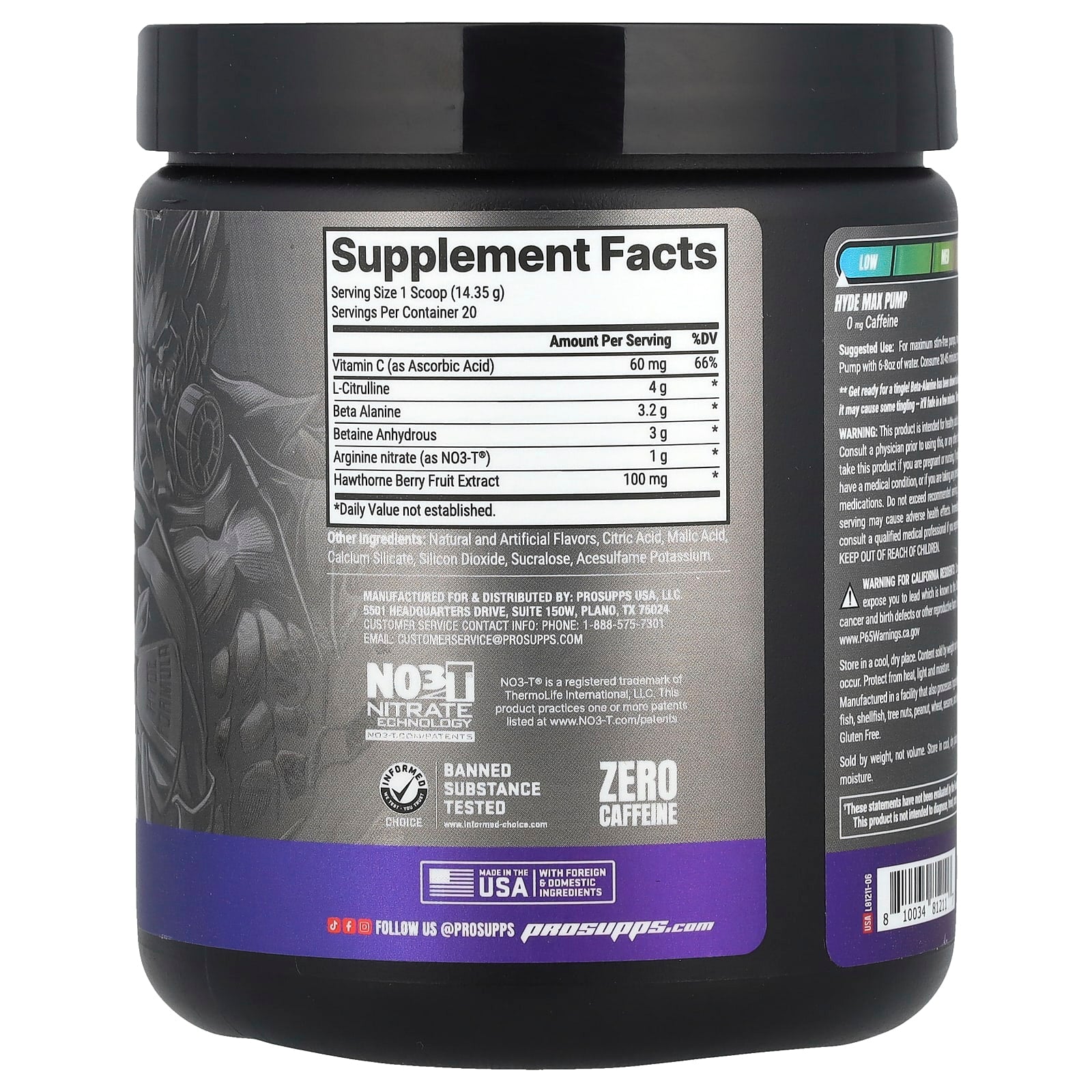 Prosupps - Max Pump, Blue Raspberry - 224g