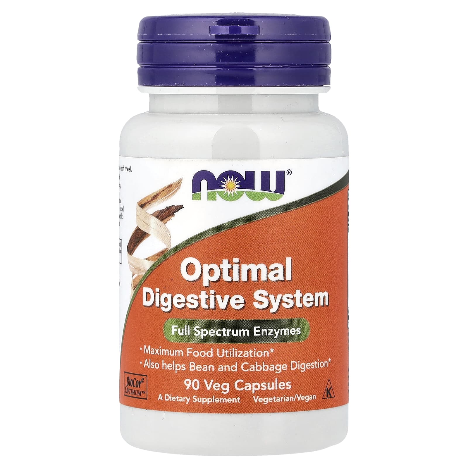 NOW Foods Optimal Digestive System baksida näringsfakta