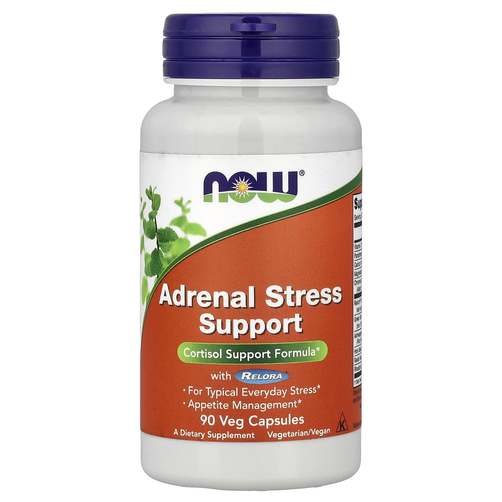Adrenal Stress Support 90 växtbaserade kapslar framsida