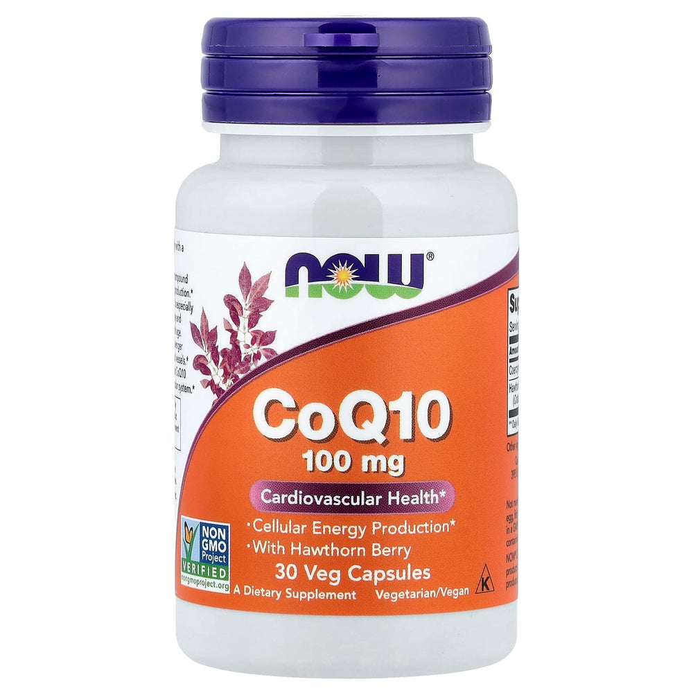 CoQ10 med hagtornsbär baksida med näringsfakta