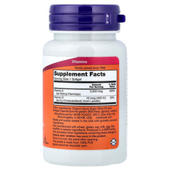 NOW Foods Vitamin A & D ingredienser lista