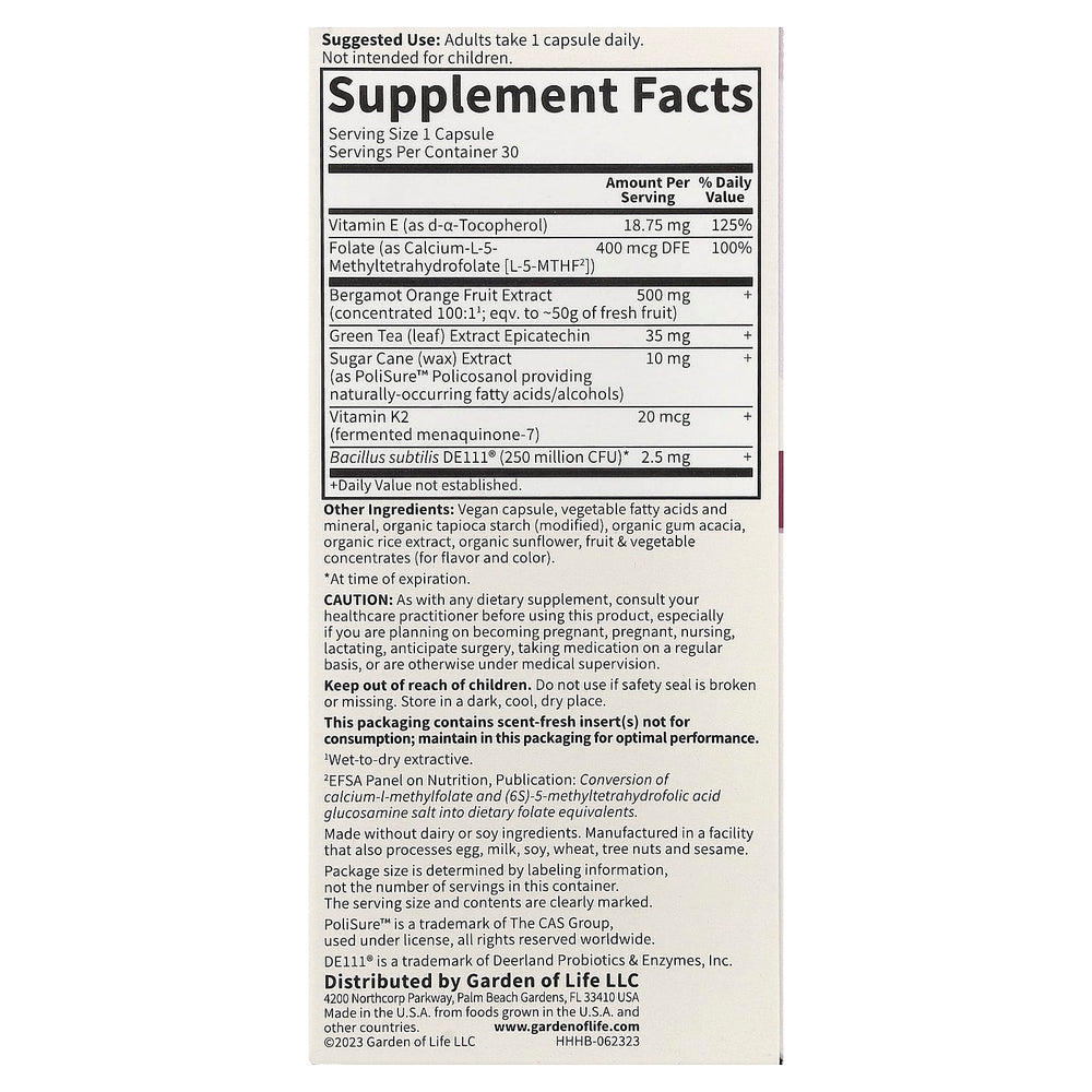 Garden Of Life Herbal Heart Health näringsfakta