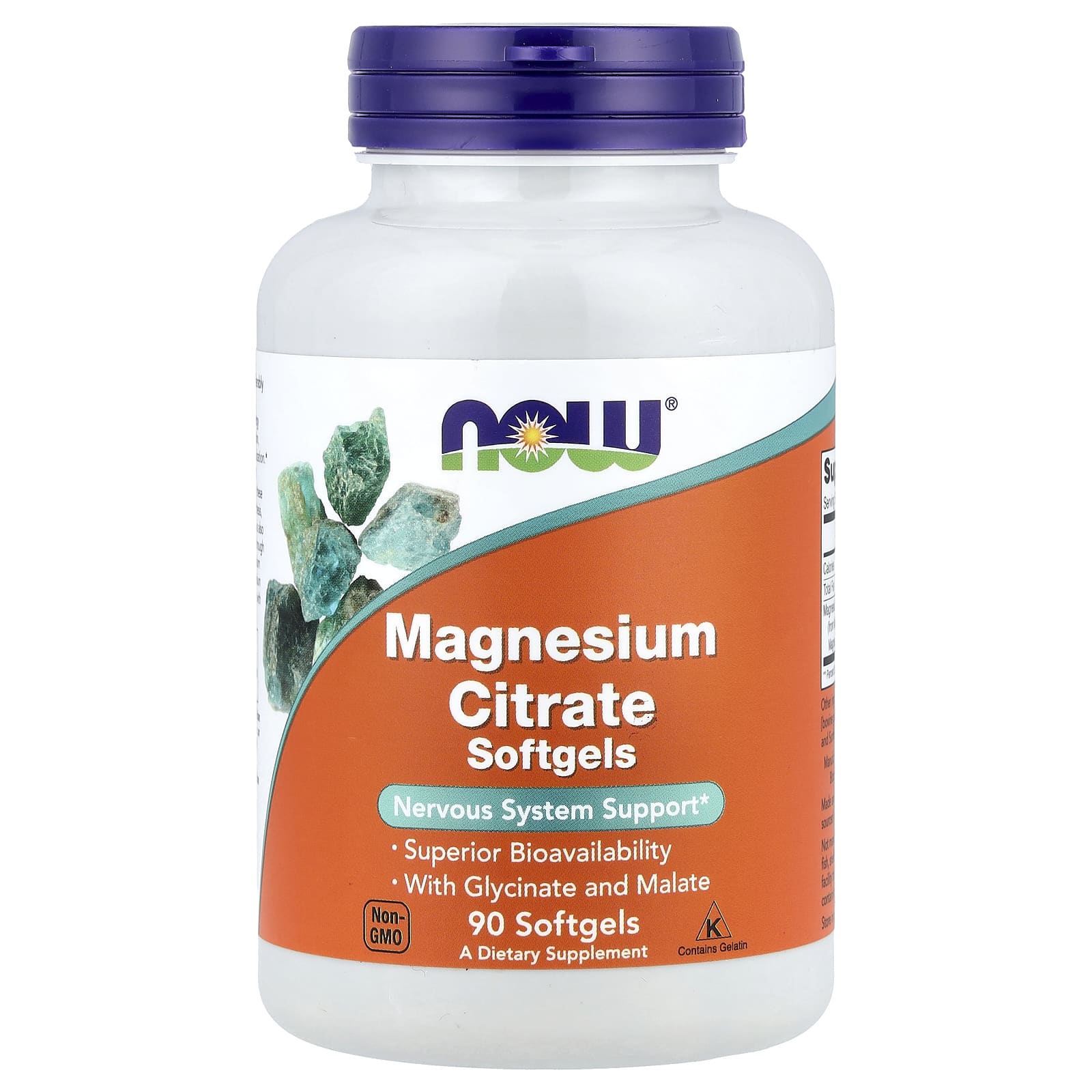 Now Foods Magnesium Citrate öppen förpackning
