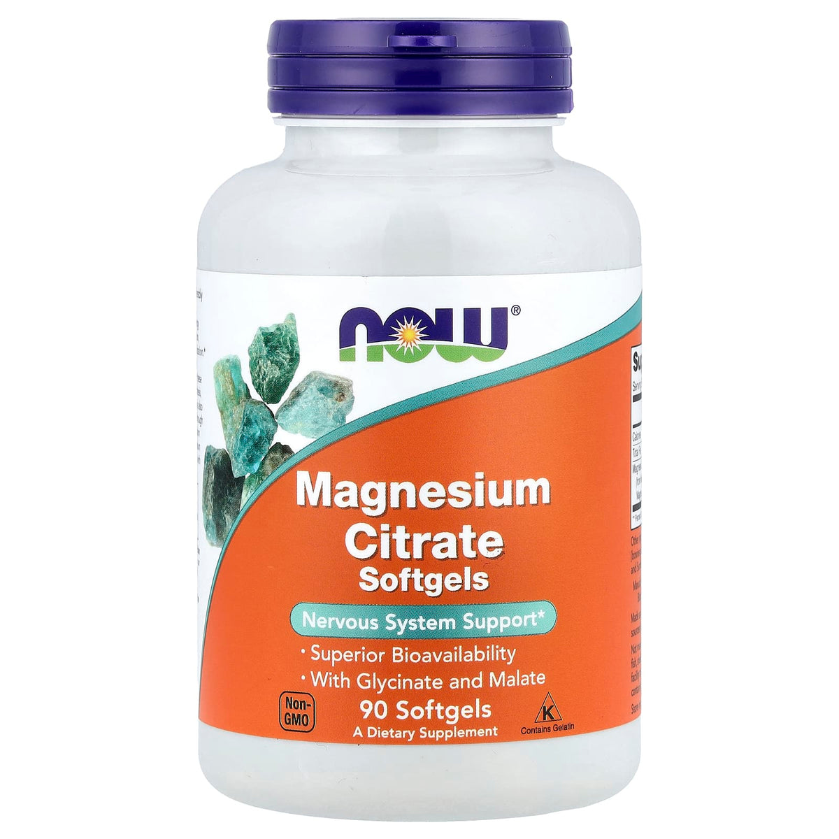 Now Foods Magnesium Citrate öppen förpackning
