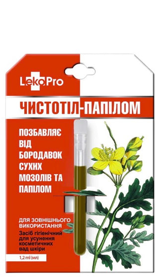 Lekopro Celandine Papillom framsida