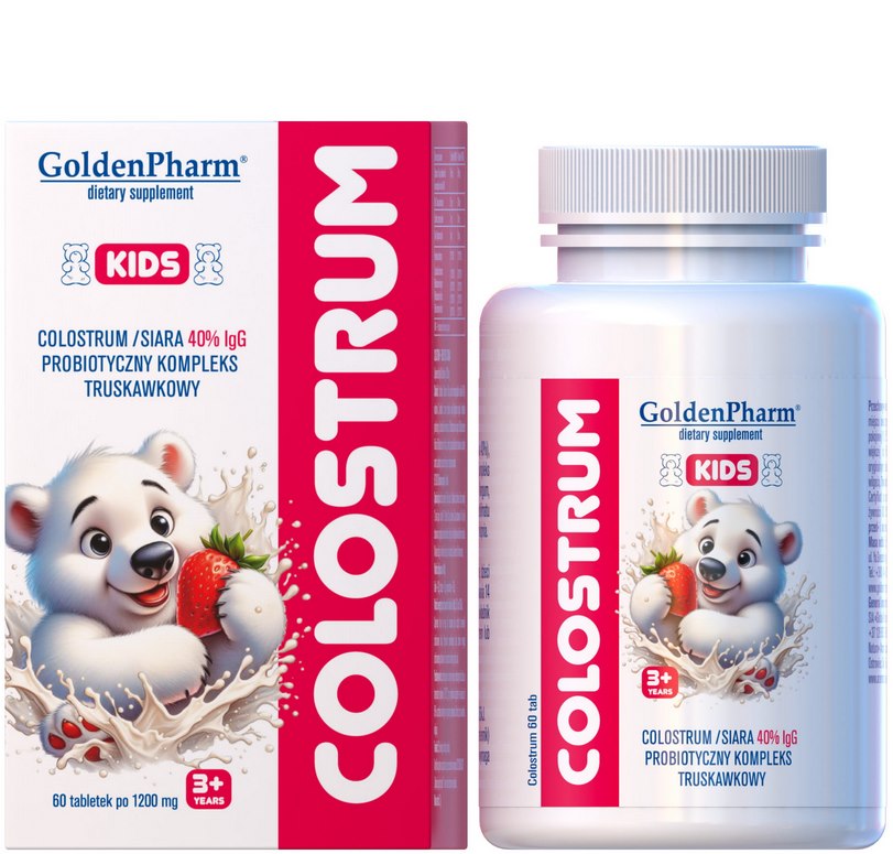 Golden Pharm Colostrum Kids baksida näringsfakta